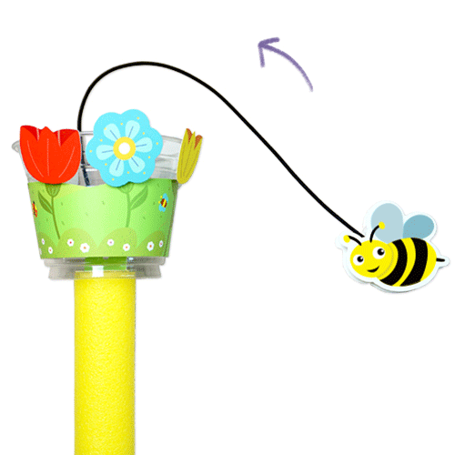 [안녕미술아] 꽃으로 쏘옥! 꿀벌놀이(4인용) (2개이상 구매가능)
